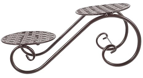 FONDOTIN Mehrschichtiger Metall-blumenständer Blumenregal Pflanzentreppe Für Innenbereich Stabile Pflanzkübelhalterung Wohnzimmer Balkon Arbeitszimmer Geeignet