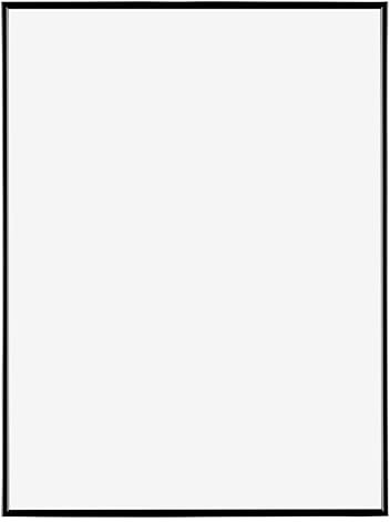 Dutch Frame Factory - Bilderrahmen 75x98 cm - Schwarz Hochglanz - Bilderrhamen aus Kunststoff mit Antireflex Kunstglas - Fotorahmen 75x98 cm - Easy