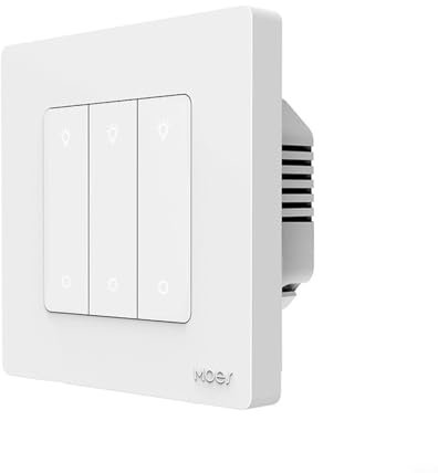 FUBESK Smart Dimmer Switch for Zigbee Light Dimming APP Work Home Dimmable Wireless Scheduled and Remote Control(white 3 Gang)