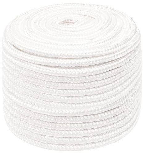 Corde de Bateau, Corde d'amarrage Marine Blanc Complet 12 mm 50 m Polypropylène