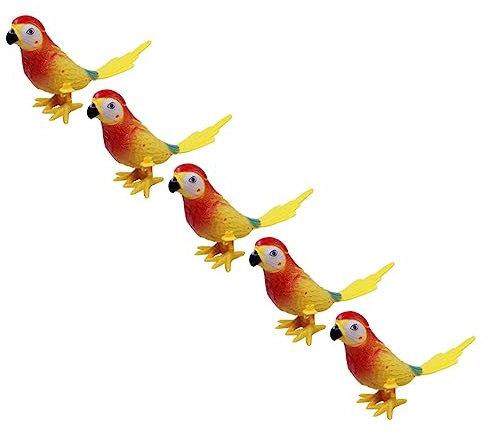 CIYODO 5 Piezas Loro de Relojería de Animales Educativos de Desarrollo Infantil