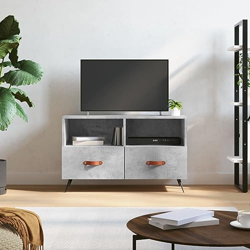 WEMYUFURN TV-Schrank Betongrau hängeschrank tv möbel Sideboard hängend tv Regal 80x36x50 cm Holzwerkstoff