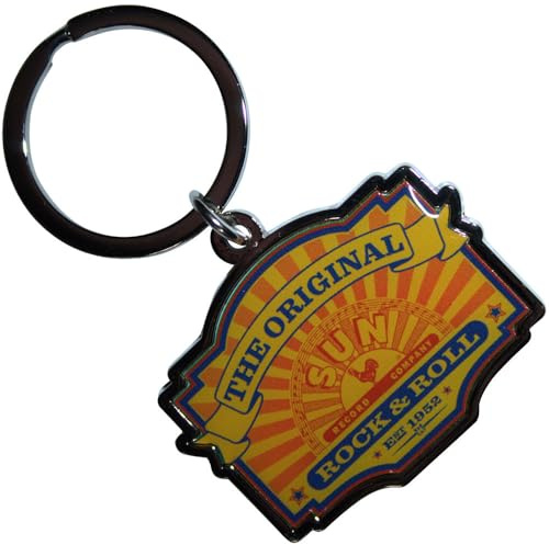 Rock Off officially licensed products Sun Records Elvis The Original keyring Keychain One Size