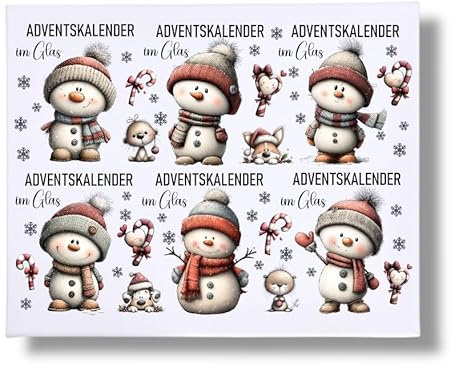 RUB-ON-Sticker, Adventskalender für Dich, Adventskalender im Glas, Adventskalender to go, Sprüche, Weihnachten, Bogen DIN A4, randlose Rubons-Sticker, Rub on Aufkleber (Im Glas)