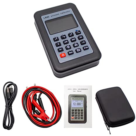 Process Calibrator, Resistance Current Voltage Meter Voltmeter Source with LCD Display, 4-20mA 0-10V/mV, Hart Communicator, Current Voltage Standard, Modbus