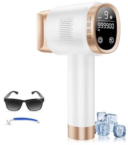 Beauris Épilateur Lumière Pulsée 21J avec Système de Refroidissement à 8 °C | IPL Épilation Laser avec 9 Niveaux et Lumière Rouge 600 NM, Écran Tactile LCD, pour Visage, Bras, Maillot, Aisselle, Femmes