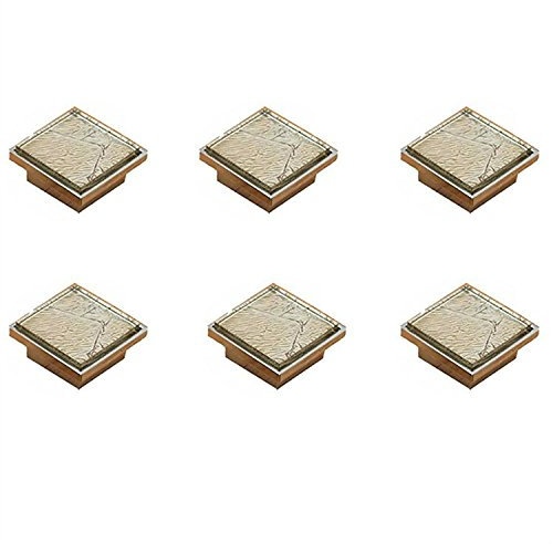 FBSHOP(TM) Türknauf aus Kristallglas, 30 mm, Beige, 6 Stück