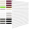 ECD Germany Tenda a Rullo Doppia Oscurante - 45 x 150 cm - Bianco - Klemmfix - Duo Rollo - Senza Foratura - Protezione Sole Privacy Persiana Avvolgibile a Righe Orizzontali con Materiale di Montaggio