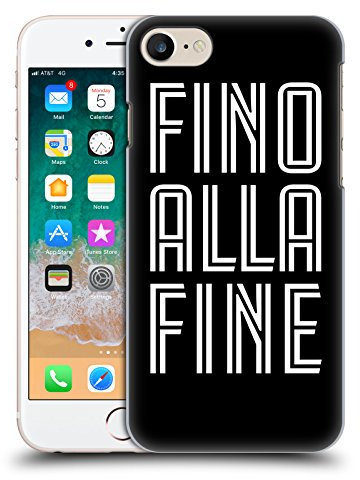 Head Case Designs Licenza Ufficiale Juventus Football Club Fino alla Fine Nero Tipo Custodia Cover Dura per Parte Posteriore Compatibile con Apple iPhone 7/8 / SE 2020 & 2022