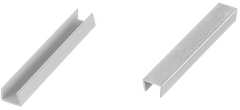 HOLZBRINK Endstück Sockelblende Sockelleiste für Einbauküche 150mm Höhe ALUMINIUM Gebürstet- HBK15