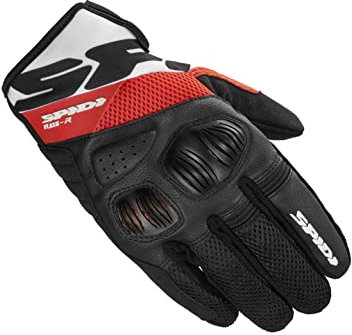 SPIDI, Flash-R Evo, Guanti Moto per Uomo, Protettivi e Resistenti, Guanti Moto Estivi Impermeabili e Antiscivolo, con Touchscreen Capacitivo, Peso Medio 0, 1 kg, Colore Rosso, Taglia XL