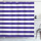 ABAKUHAUS Gestreift Duschvorhang, Navy Nautical Meeres, Stoffliches Gewebe Badezimmerdekorationsset mit Haken, 175 x 200 cm, Lila