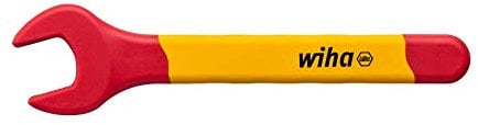 Wiha 43026 isoliert Einmaul-Gabelschlüssel rot gelb, Außensechskant 18