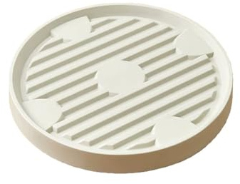 Notcilgias Pflanzenroller,Kunststoff Blumenroller,Rund Blumentopf-StänderØ31x31cm,Tragkraft 75 KG mit Universalrollen für Blumentopfe, innen & außen, milchig weiß, 1 Pack (White, 31cm)