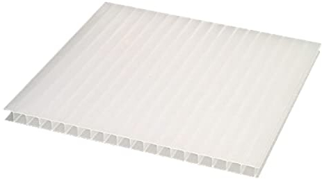 IRONLUX - Panel de Policarbonato Celular Compacto - Plancha Opal Hielo - 500 x 1050 mm - Grosor 10 mm - Placa Multiusos - Exteriores, Invernaderos, Techos, Suelos