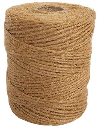 ANSIO Cordel de Yute, Cuerda de Yute de 330 pies, 3 Capas de 2 mm de Grosor, Cuerda de Yute para decoración de jardín, floristería, Manualidades, Manualidades, Envoltura, Color marrón