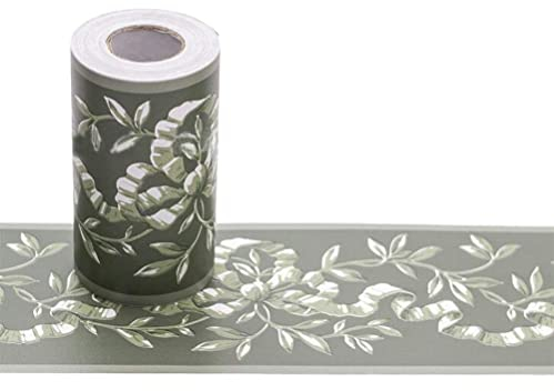 10CM x 10M Tapete PVC Bordüre Selbstklebend Wandbordüre Klebefolie Küche Fensterbank Folie Tapeten Badezimmer Dekoration Bordüren (A)