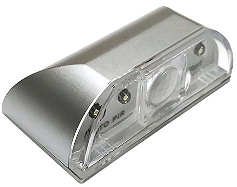 Wankd Keyhole Lights, Türschloss Beleuchtung, Nachtlichter Automatische LED-Türbeleuchtung mit PIR-Bewegungssensor Wireless Türschloss Lampe, Auto Sensor Bewegungsmelder, 4 LED Birnen (Silber)