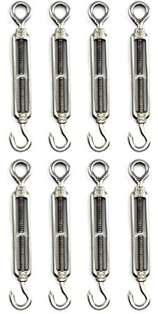 Faspiroty Lot de 8 tendeurs de fil M6 en acier inoxydable 304