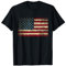 Amerika USA Flagge Stars and Stripes Geschenk Damen & Herren Klassisches T-Shirt Schwarz M USA-Flaggen-Design Sommer Halbarm Pullover Crew-Ausschnitt 1 Count 0 Taschen