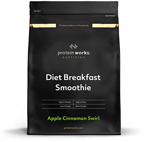 Protein Works - Ultimate Diet Breakfast Shake , Low Calorie Breakfast Shake , High Protein , Low Sugar Breakfast , 9 Servings , Apple & Cinnamon Swirl , 500g