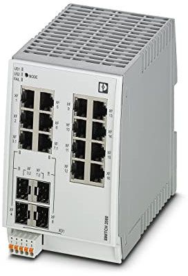 PHOENIX CONTACT FL SWITCH 2212-2TC-2SFX Managed Switch 2000, 12 RJ45-Ports 10/100 MBit/s, 2 SFP-Ports 100 MBit/s, 2 Combo-Ports 10/100 MBit/s, Schutzart: IP20, PROFINET Conformance-Class B