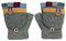 Aohhy Fingerhandschuh Herbst und Winter Kleinkind Warme Handschuhe Fünf Finger Fäustlinge verdicken Patchwork Unisex Fahrradhandschuhe Winterhandschuhe 2-4 Jahre alt, grau
