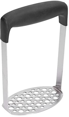 Kitchen Potato Masher, Large Mashing Pan Drable Stainless Steel Potato Pressure Masher with Anti Slip Handle for Potato for Sweet Potato