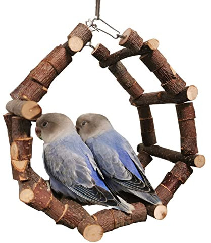 Luojuny Vogel Holzspielzeug Ändern Form Frei Zähne Schleifen Langlebig Vogelspielzeug Papagei Holz Schaukel Brücke Leiter Vögel Zubehör