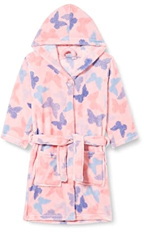 Playshoes Unisex Kinder Fleece-Bademantel Morgenmantel, Schmetterlinge, 158/164