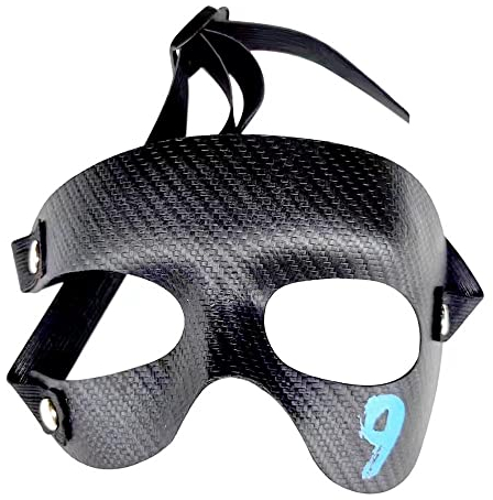 Zeus Party Maschera Viso Osimhen Numero 9 Napoli Nera - Mascherina Osimhen con Elastico Regolabile – Gadget Napoli Calcio Bambini Uomo
