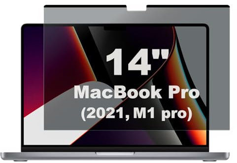 elfofle Filtre de confidentialité magnétique pour MacBook Pro 14, film de protection de compatible avec écran de confidentialité anti-lumière bleue, film amovible pour Mac Pro 14 (2021)