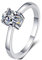 Bishilin Damen Ringe Silber 925 mit Stein, Verlobungsring Solitär mit Oval Zirkonia 5x7MM Eheringe Nickelfre Hochzeit Ring Damen Größe 55