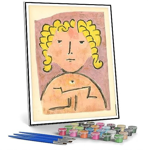 Malen nach Zahlen für Erwachsene Kits Kopf eines Kindes Malen von Paul Klee Malen nach Zahlen Kit für Kinder und Erwachsene