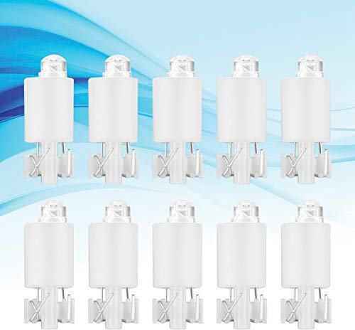 Bouton Lumières, 10 PCS Arcade Jeu Vidéo Bouton Commutateur Bouton LED Lumière Lampe Accessoires, Acrylique Jeu Vidéo Bouton avec LED Lumière Lampe pour Arcade Jeu (Blanc)