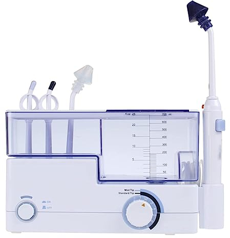 CEEBUS Neti Pot eléctrico portátil, 7 Modos de Limpieza de la Nariz, fitug pulsante Nasal Wash Sistema de Irrigación, Sinus Rinse Kit para Adultos Niño