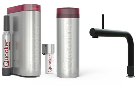 Quooker mit Reservoire PRO3 und CUBE kochend Wasserhahn (Front, schwarz)