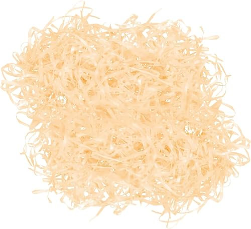DuEesse Christmas Truciolo Paglietta Paglia per Cesti Legno Naturale Busta 100 gr Decorazioni Natale Pasqua