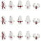 3 Sets Nail Ring Finger Jewelry Ring for Women Finger Tip Women Ring Rings for Women Ladies Suits Jewels for Nails Women’s Rings Nail Decoration Girl Miss White Zinc Alloy