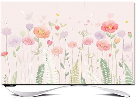 VUT Simple Modern Style Tv Cover Soft Fabric Tv Covers Indoor Dust-proof 3D Leaves Flower Pattern Waterproof Tv Cover LCD LED HD Display Dust Cover(Size:32in(80x50cm),Color:C)