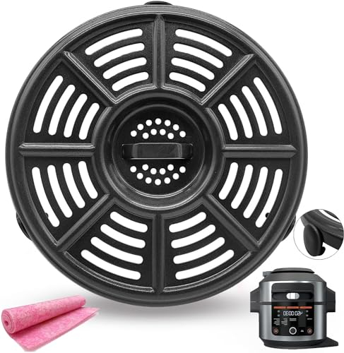 QLRGNE Air Fryer Crisper Plate for Ninja 6.5QT OL500/OL501 Foodi Pressure Cooker & Air Fryers, Premium Air Fryer Rack Grill Pan Plate Insert Grate Shelf Grid for Ninja 6.5QT Air Fryer, Dishwasher Safe