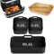 Baketron Air Fryer Accessoires pour Ninja Foodi Flex 10.4 L AF500EU,Air Fryer Silicone Moule1×10.4L+2×5.2L+150PCS Papier Cuisson Air Fryer