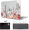 TeDaWen Hülle kompatibel mit MacBook Air 13 Zoll 2023–2018,MacBook Air 13 Zoll A2337 M1 A2179 A1932 mit Retina,Hartschale,EU Tastaturabdeckung und Displayschutzfolie-Blume