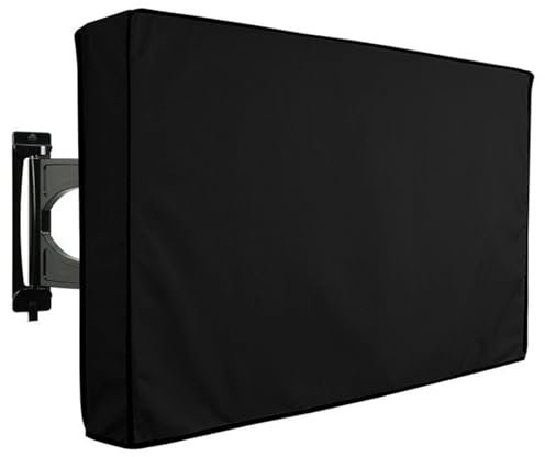 SUBLXPoten Funda TV Exterior Cubierta de TV for Exteriores, Caja de TV Oxford 600D con Polvo for Pantalla(Black,30X32inch)