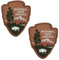 Aufnäher mit Motiv National Park Service, bestickt, Abenteuer, Outdoor, Entdecker, Souvenir, Reisen, Urlaub, Vintage, Natur, Applikation mit Klettverschluss auf der Rückseite für Rucksack, Jacke,