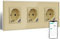 BSEED Wlan Schuko Steckdose mit USB C 20W Schnellladegerät,Smart Steckdose Unterputz mit Strommessung,Arbeit mit Alexa/Google Home,Stromzähler für Mehrfachsteckdose mit Smart Life App,3 Fach Gold