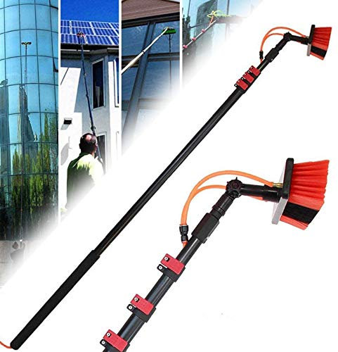3,6–11 m Reinigungsbürste und -Stange für Solarmodule, Fenster- und Solarreinigungsstange, Fensterreinigungs- und Solarmodul-Reinigungssystem, Fensterreinigungs- und Waschwerkzeuge, 36 FT/11