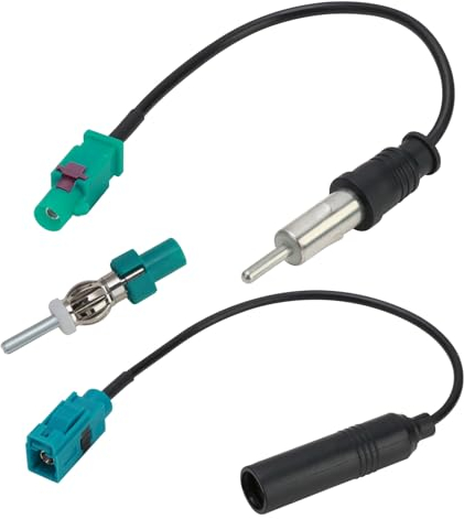 SRLWMYI Adattatore Antenna Autoradio Kit Fakra Z Maschio a DIN Cavo Connettore Universale per DAB FM AM Stereo Radio HD Audio