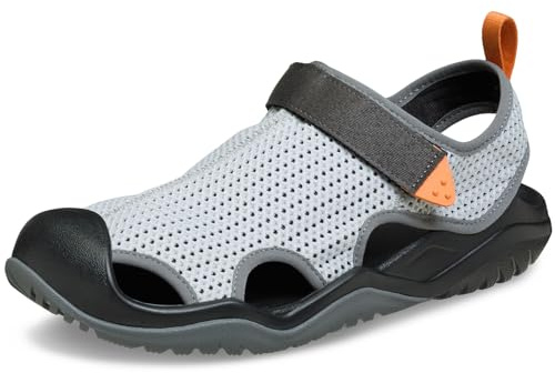 Crocs Men Sandal, Swiftwater Mesh Deck Sandal M, Mirage, 6 UK Men