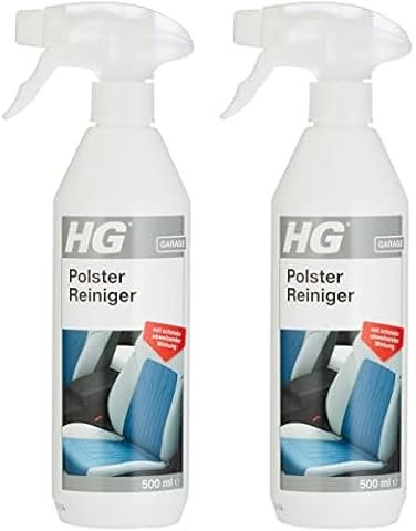 HG Polster Reiniger, für die kraftvolle und sichere Fleckenentfernung & Reinigung verschmutzer Polster im Auto, Boot oder Wohnwagen, mit unsichtbarer schmutzabweisender Wirkung - 500 ml